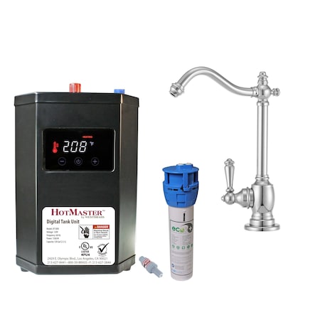 Westbrass Victorian 9" Instant Hot Water Dispenser W/ HotMaster DigiHot Digital Tank DT1F204-26